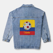 Kolumbianischer Fußball Jeansjacke (Rückseite)
