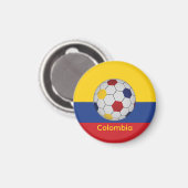 Kolumbianischer Fußball Magnet (Vorderseite/Rückseite)