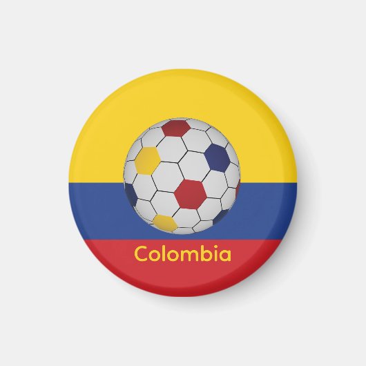 Kolumbianischer Fußball Magnet (Vorne)