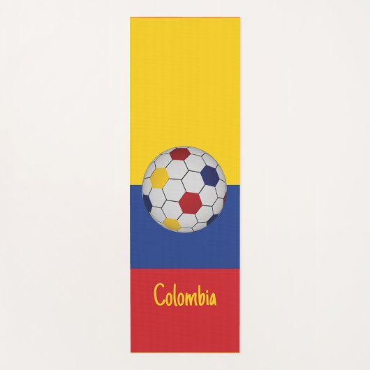 Kolumbianischer Fußball Yogamatte (Vorderseite)