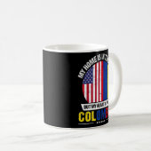 Kolumbianisches amerikanisches Patriot Herz kommt Kaffeetasse (VorderseiteRechts)