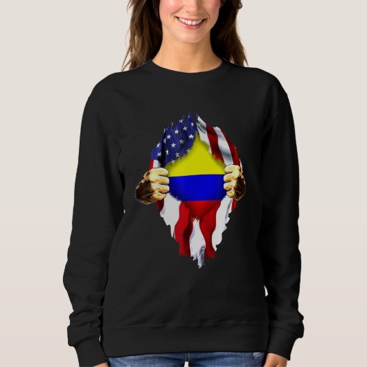 Kolumbianisches Blut in Kolumbien - Amerikanische  Sweatshirt (Vorderseite)