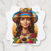 Kolumbianisches Brewscape: Einzigartig mit Kaffee  Geschenkanhänger (Rückseite)