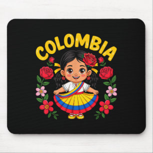 Kolumbianisches Mädchen Kultur Stolz Für Mädchen K Mousepad