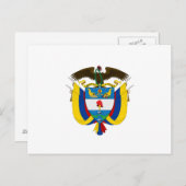 kolumbianisches Wappen Postkarte (Vorne/Hinten)