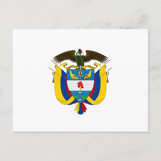 kolumbianisches Wappen Postkarte (Vorderseite)