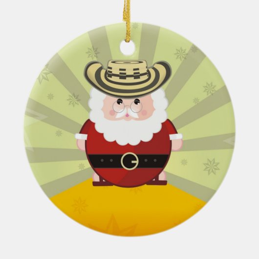 kolumbianisches Weihnachten Keramik Ornament (Hinten)