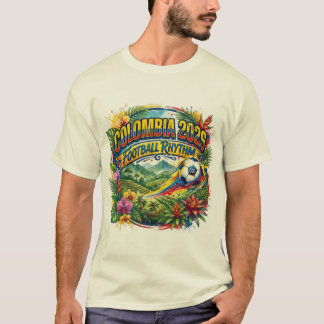 Kolumbien 2026 Fußball-Rhythmus-Fußball-T-Shirt T-Shirt