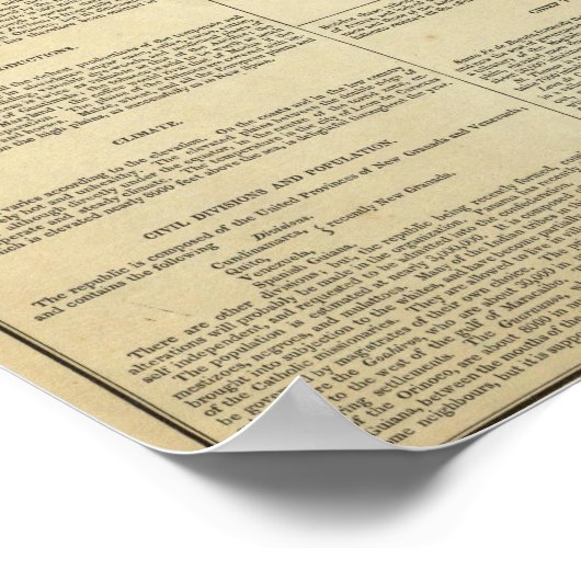 Kolumbien 3 poster (Ecke)