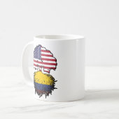 Kolumbien - Amerikanische Tree Roots Flag Kaffeetasse (Vorderseite Links)
