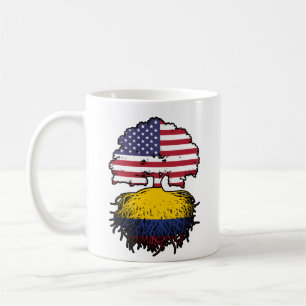 Kolumbien - Amerikanische Tree Roots Flag Kaffeetasse