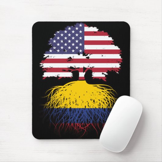 Kolumbien - Amerikanische Tree Roots Flag Mousepad (Mit Mouse)