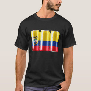 Kolumbien-Bierflagge in einer Dose - Patriotische  T-Shirt