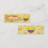 Kolumbien-Blasen-Flagge Mini Visitenkarte (Vorne/Hinten)