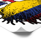 Kolumbien Britisch-UK Tree Roots Flag Poster (Ecke)
