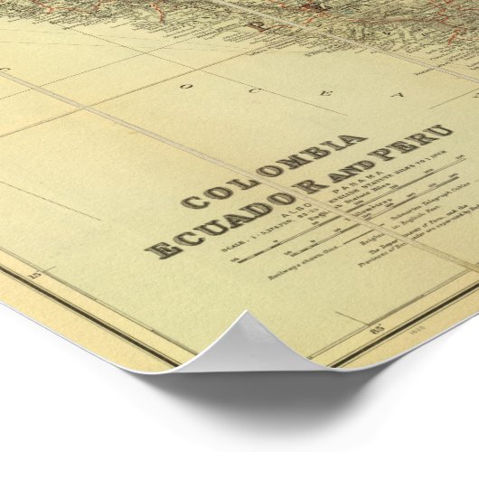 Kolumbien, Ecuador, Peru, Panama 3 Poster (Ecke)