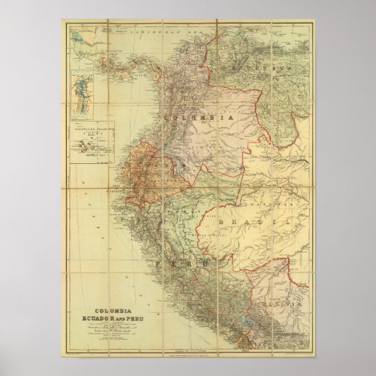Kolumbien, Ecuador, Peru, Panama 3 Poster (Vorne)