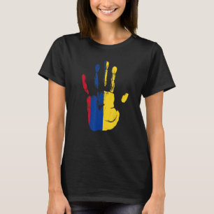Kolumbien Fahne Hand Männer Frauen Kinder T-Shirt