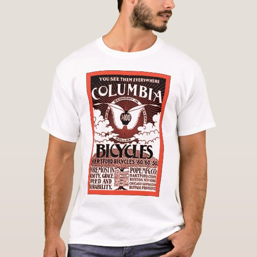 Kolumbien fährt ~ Vintage Fahrrad-Werbung rad T-Shirt (Vorderseite)