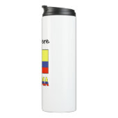 Kolumbien Flag Black Personalization Thermosbecher (Nach rechts gedreht)