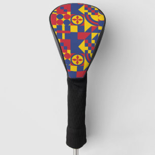 Kolumbien Flag farbenfrohe Muster Golf Headcover