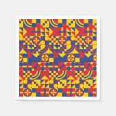 Kolumbien Flag farbenfrohe Muster Serviette (Vorderseite)