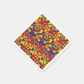 Kolumbien Flag farbenfrohe Muster Serviette (Ecke)