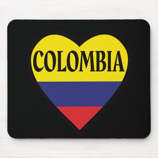Kolumbien Flag Herzmousepad Mousepad (Vorne)