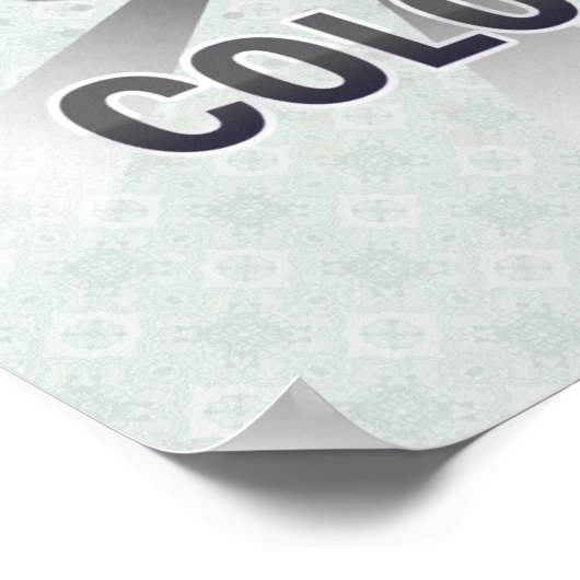 Kolumbien Flag Map 2.0 Poster (Ecke)