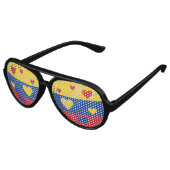 Kolumbien Flag Patriotic Partybrille (Schrägansicht)