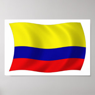 Kolumbien Flag Poster Print