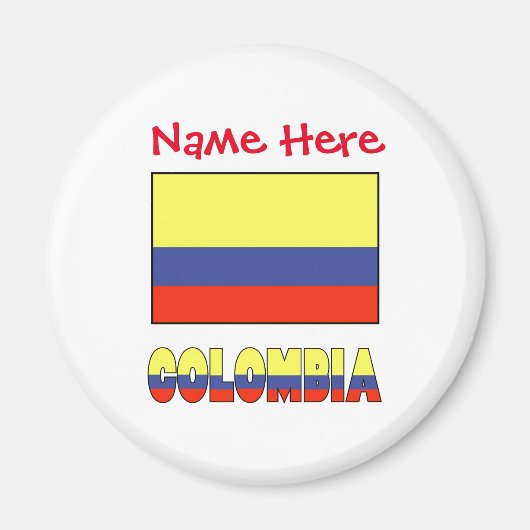 Kolumbien Flag Red Personalization Magnet (Vorne)