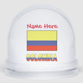 Kolumbien Flag Red Personalization Schneekugeln (Vorderseite)
