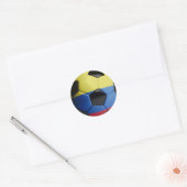 Kolumbien Flag Soccer Ball Runder Aufkleber (Umschlag)