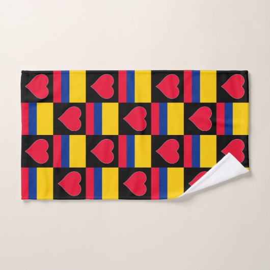 Kolumbien Flag und Herz Muster kolumbianischen Sto Handtuch (Handtuch)