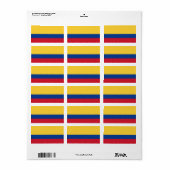 Kolumbien-Flagge Adressaufkleber (Vorne)