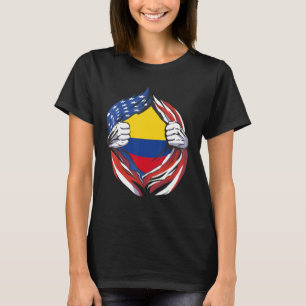 Kolumbien-Flagge Amerikas Stolz auf mein kolumbian T-Shirt
