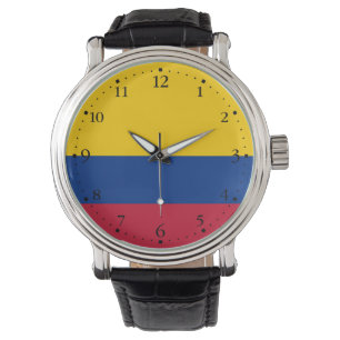 Kolumbien-Flagge Armbanduhr