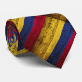 Kolumbien-Flagge auf altem hölzernem Korn Krawatte (Gerollt)