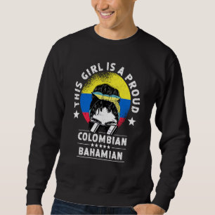 Kolumbien-Flagge Bahamas Erwachsene Frauen Mädchen Sweatshirt
