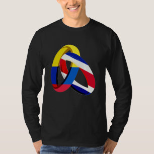 Kolumbien-Flagge Costa Rica Gewachsener Ring Heira T-Shirt