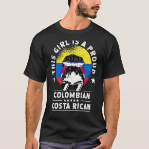 Kolumbien Flagge Costa Rica Große Frauen Mädchen B T-Shirt