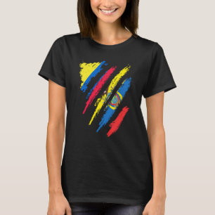 Kolumbien-Flagge Ecuador Patriotisches Land gestre T-Shirt