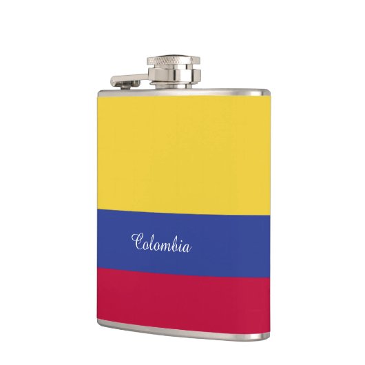 Kolumbien-Flagge Flachmann (Links)