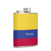 Kolumbien-Flagge Flachmann (Rechts)