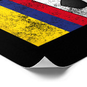 Kolumbien-Flagge - Fußball Poster (Ecke)