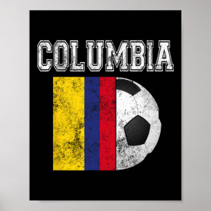 Kolumbien-Flagge - Fußball Poster