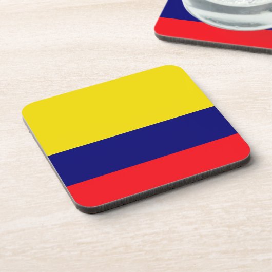 Kolumbien-Flagge Getränkeuntersetzer (Linke Seite)