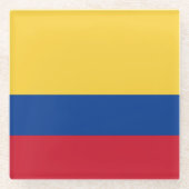 Kolumbien-Flagge Glasuntersetzer (Vorderseite)