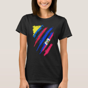 Kolumbien-Flagge Haiti-gewachsen Patriot Land Stre T-Shirt